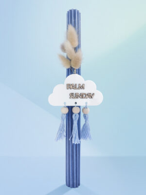 Candle Blue Cloud - 25 cm